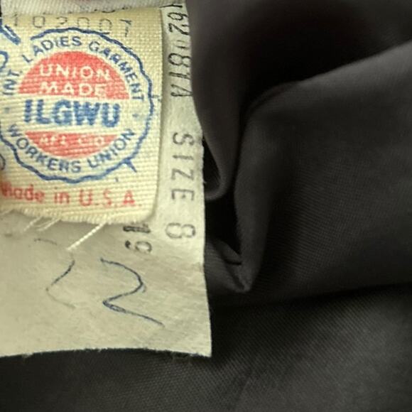 Vintage Wool Dress Nipon Boutique Long Sleeve Button Houndstooth Black 8 - Picture 9 of 9